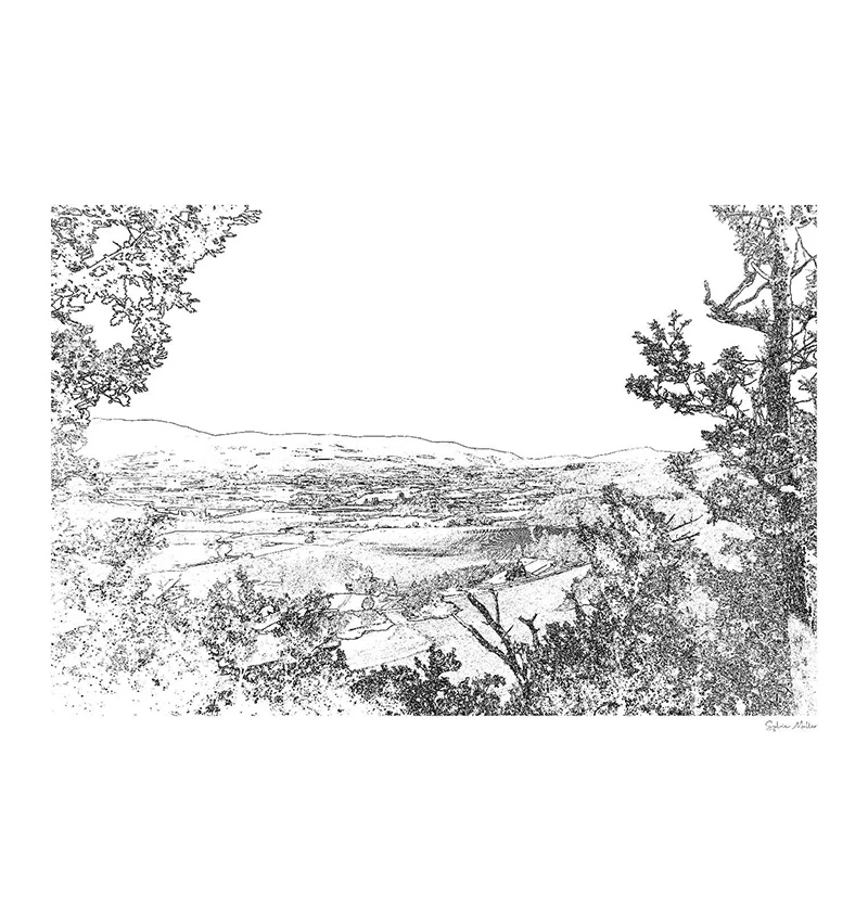 Art graphique - Papier fine art collé sur Dibond (La plaine aux pieds du Mont Ventoux)
